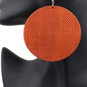 Elegant Spiral Wooden Earrings